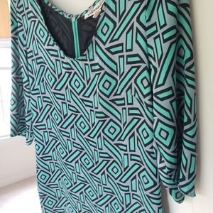 Green Geometric Dress